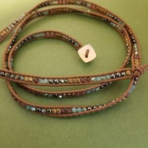 2/$20 Nakamol leather wrap bracelet